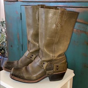 Rare Green Frye Harness Boot
